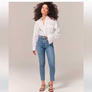 Abercrombie Cuve Love Super Skinny Ankle High Rise Jeans